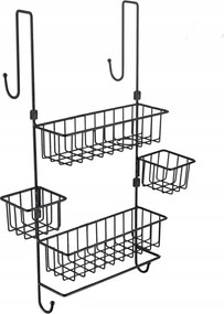 Zuhanypolc Zuhany rendszerező Rozsdamentes Fekete