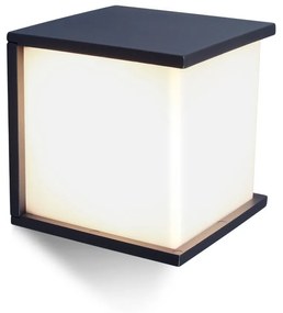 Lutec Box Cube 1846-gr kültéri falilámpa, 1x60W E27