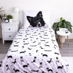 Egyszemélyes pamut gyerek ágyneműhuzat 140x200 cm Border Collie – Jerry Fabrics