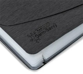 Harmonikamappa, A4, PP, 13 rekeszes, RAPESCO Germ-Savvy&amp;#8482;, matt fekete (IR1638)