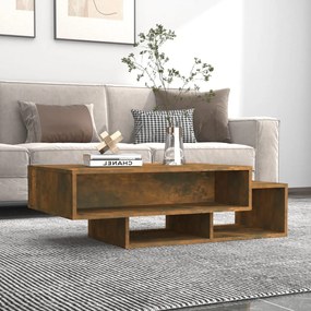 Füstös tölgy színű szerelt fa dohányzóasztal 105 x 55 x 32 cm