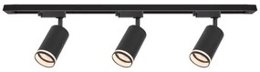 PIPE sínes rendszerbe szerelhető spotlámpa, 3x GU10/10W/230V, fekete