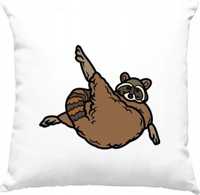 Párna Vicces Fekvő Mosómedve Fehér