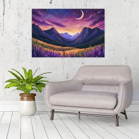 Kép - Lila táj (90x60 cm)
