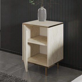 Éjjeliszekrény Imaj - Travertine, Gold