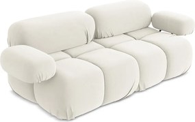 Fehér bársony moduláris kanapé 190 cm Lokua – Makamii