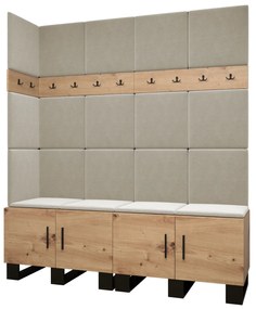 Előszobabútor Amanda 12 (artisan tölgy + bézs). 1085956