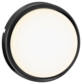 NORDLUX Cuba Bright Round fali lámpa, fekete, 3000K melegfehér, beépített LED, 14, 1600 lm, 16.3cm átmérő, 2019171003