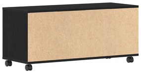 TV Szekrény Fekete 90x35x35 cm Mérnöki Fa