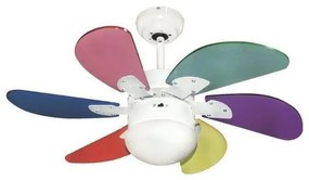 Mennyezeti ventilátor 1xE27/70W/230V átm. 90 cm színes + távirányítás