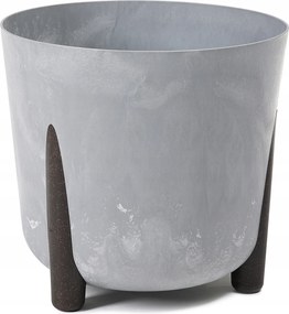 Virágtartó műanyag szürke Lamela 21 cm