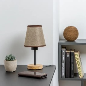 Brilagi - Asztali lámpa NUBILA WOOD 1xE27/25W/230V tölgy/barna