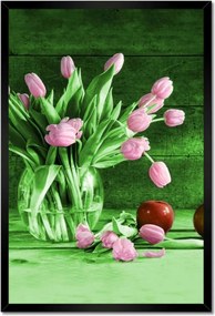 Poszterek keretben 40x60 Zöld deszkák