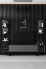 TV szekrény Black Line - Anthracite, Black