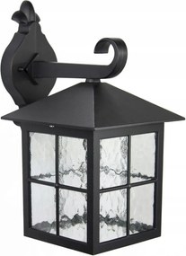 Kültéri dekoratív fali lámpa "jég" üveg motívummal Velence E27