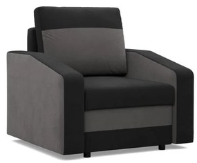 Hewlet fotel, szövet anyag, hab töltet, fekete - szürke