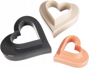 3x Szív lyukasztó keksz lyukasztó forma mézeskalács keksz