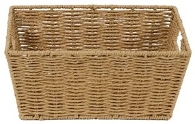 Compactor ETNA kézi kötésű kosár, 31 x 24 x 14 cm, bézs színű