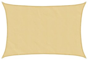 homokszínű 100% poliészter oxford szövet napvitorla 3,5x2,5 m
