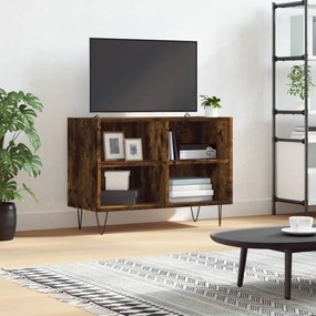 Füstös tölgy színű szerelt fa TV-szekrény 69,5x30x50 cm