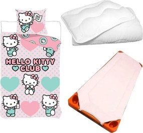 Hello Kitty Club gyerek, ovis ágyneműhuzat, derékalj és paplan/párna szett 100x135 cm 40x60 cm