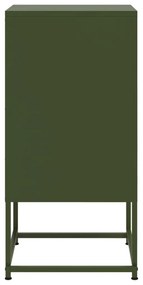 2 db olívazöld acél éjjeliszekrény 36 x 39 x 78 cm