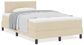 Box Spring Ágy Matraccal Krém 120x200 cm Szövet