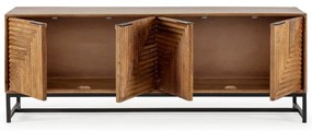 Natúr színű mangófa TV-állvány 160x58 cm Nereida – Marckeric