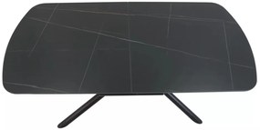 Vector bővíthető étkezőasztal fekete 180-220cm