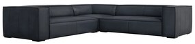 Sötétkék bőr sarokkanapé (variálható) Madame – Windsor &amp; Co Sofas