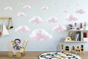 Rózsaszín felhők aranyos kisbaba falmatrica 100 x 200 cm