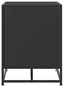 Cipőpad Fekete 100x40x53,5 cm Fából és fémből készült pad