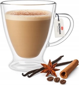 Thermo pohár 300ml-es füllel, dupla üveggel és lábbal