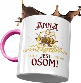 Rózsaszín Bögre Anna Barátnőnek Ajándék Nyomtatott Fotóval