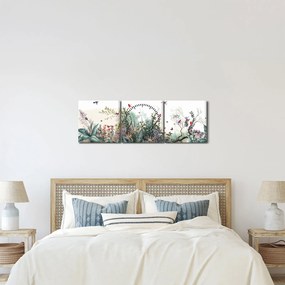 Kép - Természetes táj, akvárium (órával) (90x30 cm)