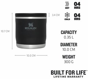 Stanley Adventure To-Go Food Thermosz 350 mlFekete Fekete Fekete