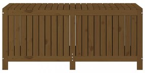 mézbarna tömör fenyőfa kerti tárolóláda 147x68x64 cm