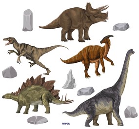 PIPPER. Textil falmatrica "Dinoszauruszokl"