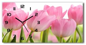 Vízszintes üvegóra Rózsaszín tulipánok pl_zsp_60x30_f_76775867