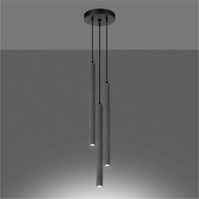 Szürke beton függőlámpa ø 19,5 cm Fideus – Sollux