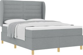 vidaXL Boxspring ágy matraccal Sötétszürke 90x190 cm Szövet szövet