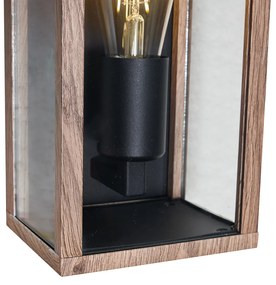 Ipari fali lámpa fa mintával 26 cm IP44 - Charlois