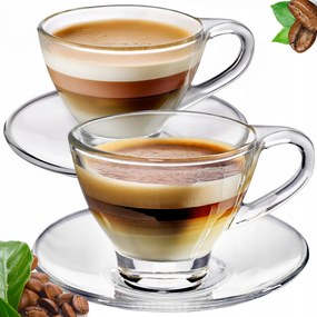 2db-os Teáscsésze Szett Csészealjjal Füllel 200ml