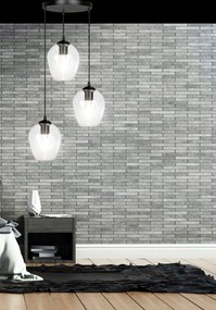 Emibig modern függeszték istar fekete átlátszó emi679/3prem