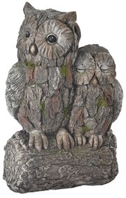 InDecor Kerámia dekoráció Sovy na kmeni Ebi, 27 x17 x 41 cm