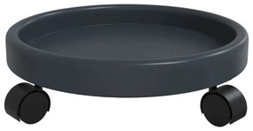 2 db szürke kerekes virágtartó átmérő 34 cm 35 kg