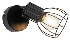 Modern fekete acél spotlámpa állítható - Botu