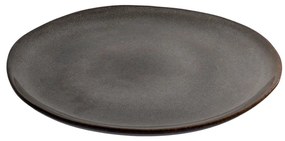 Selma tányér, kerámia, szürke/barna ø27cm, 4db