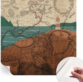 Öntapadós fotótapéta Divatos történelmi térkép 250x250 cm