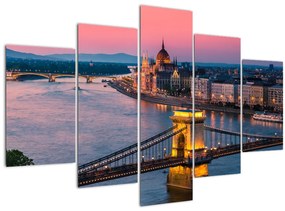 Kép - panoráma a városra, Budapest, Magyarország (150x105 cm)